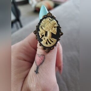 Female Skeleton Cameo Ring